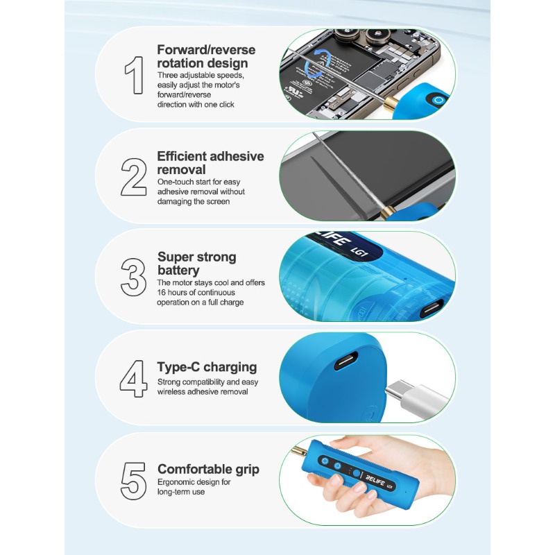 Screen Separator Machine - RELIFE LG1 Intelligent Gear-Driven Glue Remover