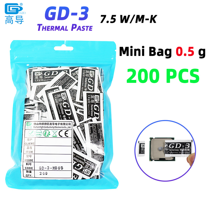 Net Weight 0.5 Gram 200 PCS Gr - Thermal Paste Cpu review and price