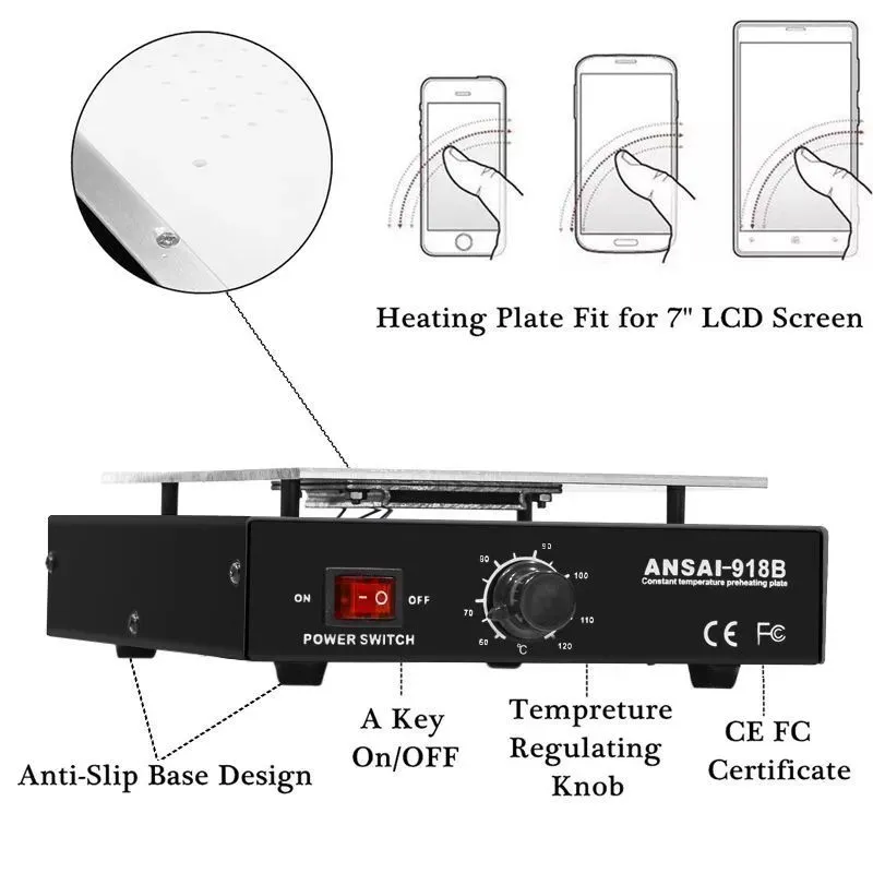 450W Durable 7 inch Phone LCD  - Screen Separator Machine review and price